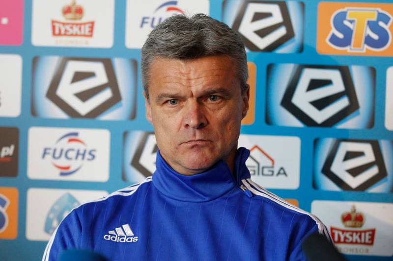 Football. Ruch Chorzow. Press Conference. 24.04.2017