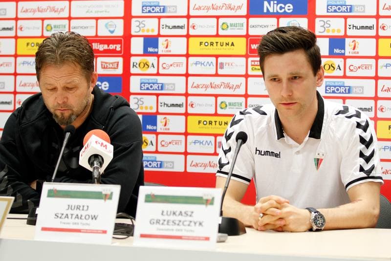 Football. GKS Tychy. Press Conference. 25.04.2017