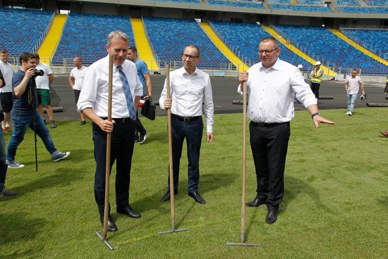 Football. Slaskie Stadium. Press Conference. 13.06.2017
