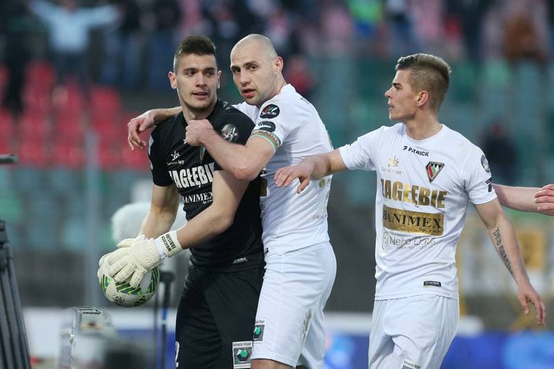 Football. Nice I Liga. Zaglebie Sosnowiec - Podbeskidzie Bielsko-Biala. 15.04.2017