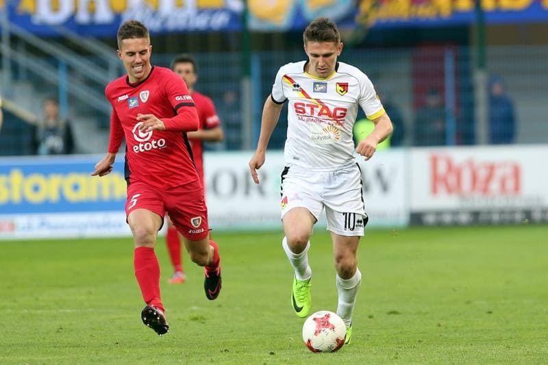Football. Lotto Ekstraklasa. Piast Gliwice - Jagiellonia Bialystok. 22.04.2017