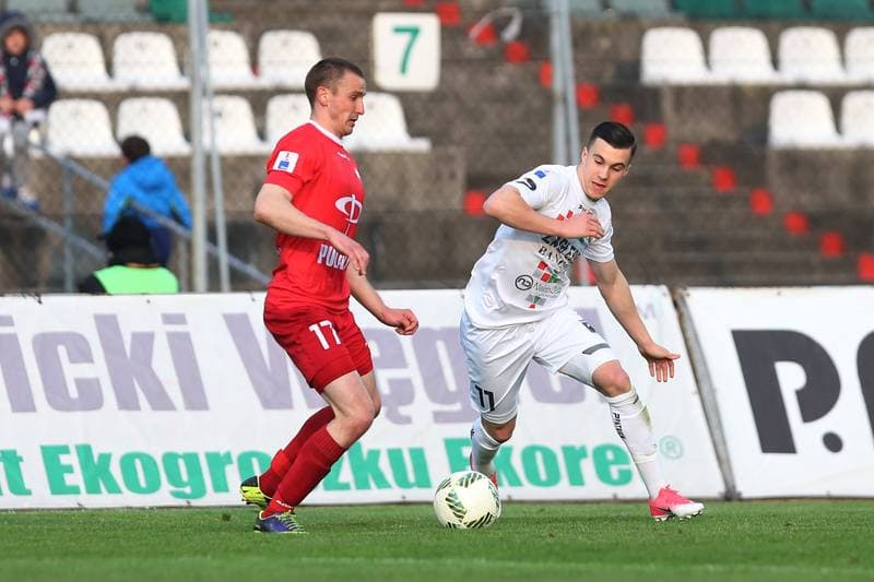 Football. Nice I Liga. Zaglebie Sosnowiec - Wisla Pulawy. 29.04.2017
