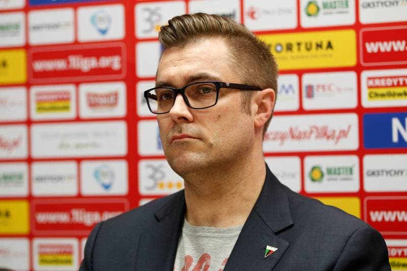 Football. GKS Tychy. Press Conference. 25.04.2017