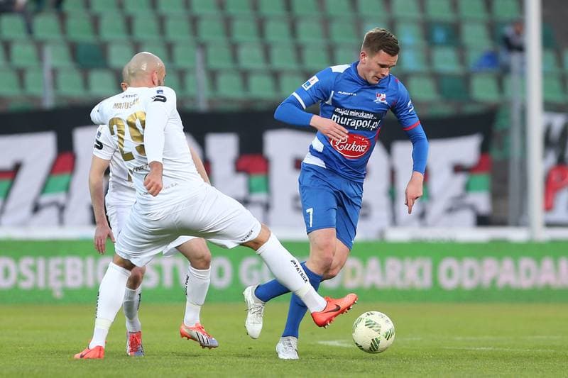 Football. Nice I Liga. Zaglebie Sosnowiec - Podbeskidzie Bielsko-Biala. 15.04.2017