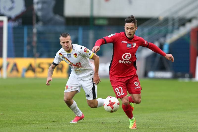 Football. Lotto Ekstraklasa. Piast Gliwice - Jagiellonia Bialystok. 22.04.2017