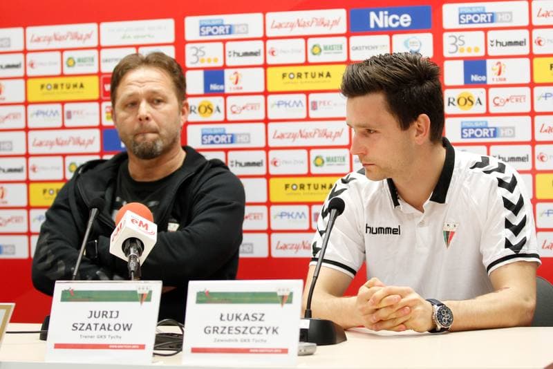 Football. GKS Tychy. Press Conference. 25.04.2017