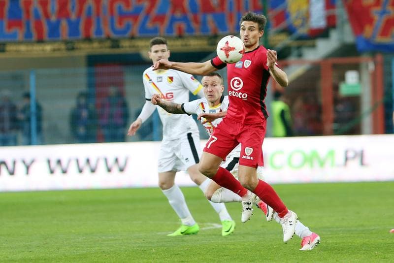 Football. Lotto Ekstraklasa. Piast Gliwice - Jagiellonia Bialystok. 22.04.2017