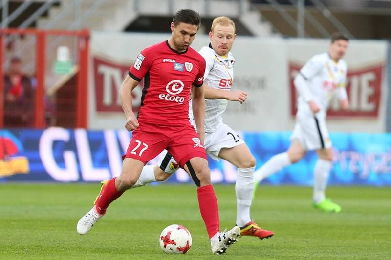 Football. Lotto Ekstraklasa. Piast Gliwice - Jagiellonia Bialystok. 22.04.2017