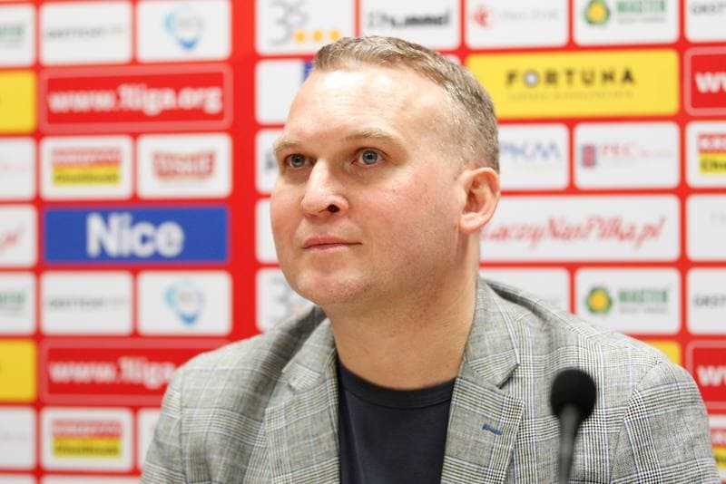Football. GKS Tychy. Press Conference. 25.04.2017