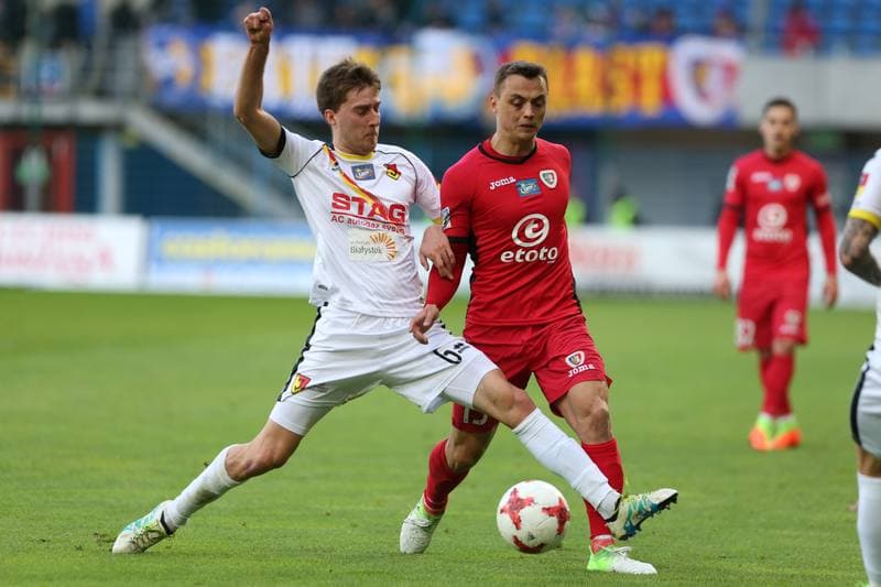 Football. Lotto Ekstraklasa. Piast Gliwice - Jagiellonia Bialystok. 22.04.2017