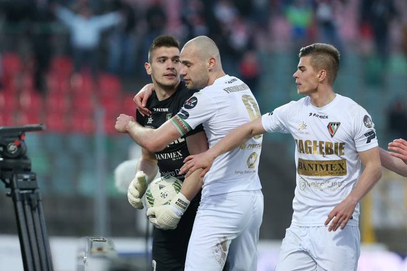 Football. Nice I Liga. Zaglebie Sosnowiec - Podbeskidzie Bielsko-Biala. 15.04.2017