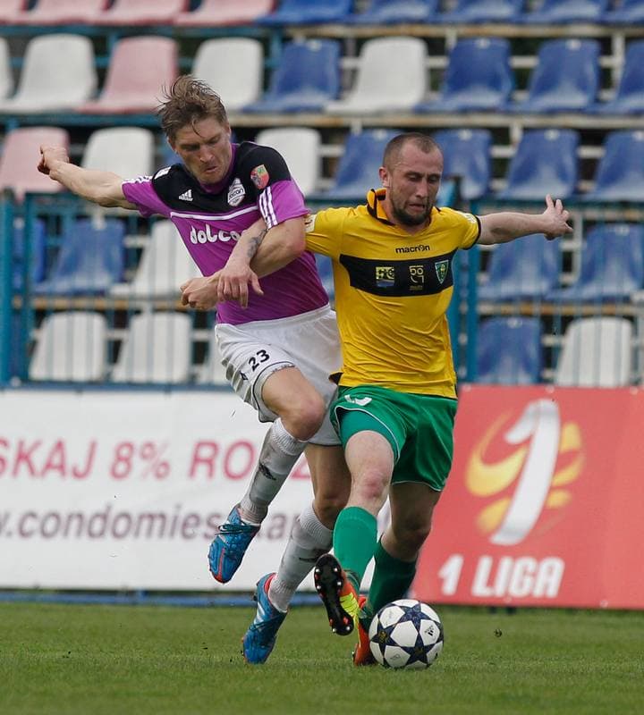 Football. I Liga. Dolcan Zabki - GKS Katowice. 23.04.2014