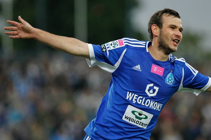 Football. T-Mobile Ekstraklasa. Ruch Chorzow - Zawisza Bydgoszcz. 11.05.2014
