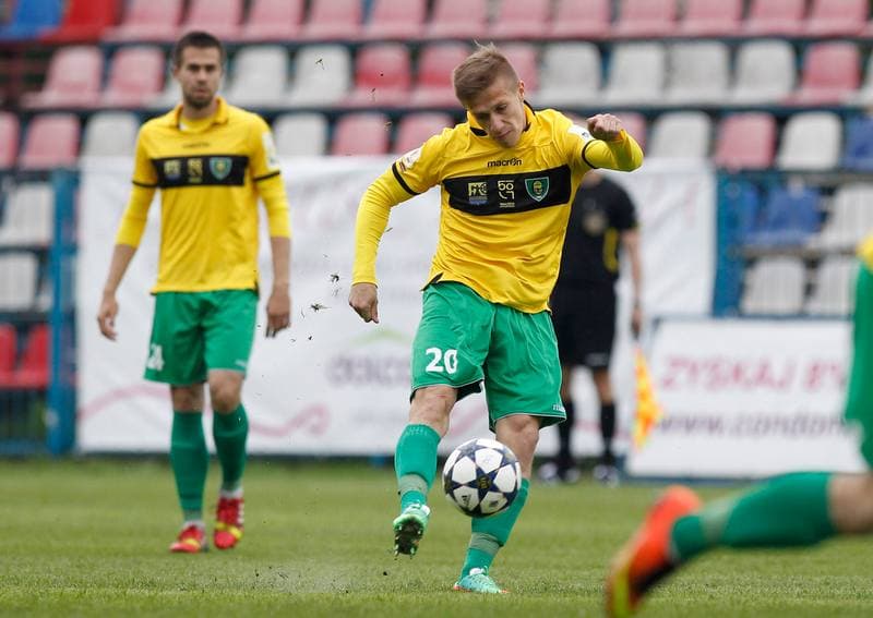 Football. I Liga. Dolcan Zabki - GKS Katowice. 23.04.2014