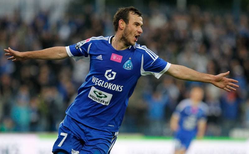Football. T-Mobile Ekstraklasa. Ruch Chorzow - Zawisza Bydgoszcz. 11.05.2014