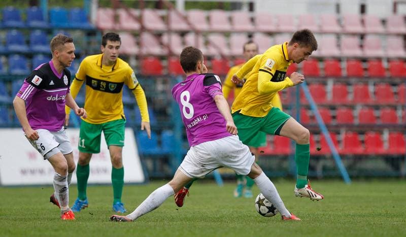 Football. I Liga. Dolcan Zabki - GKS Katowice. 23.04.2014