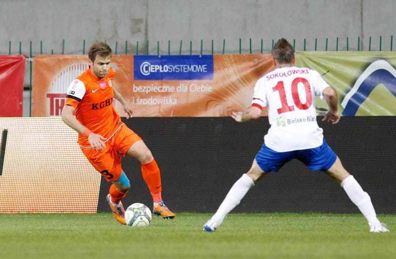 Football. T-Mobile Ekstraklasa. Podbeskidzie Bielsko Biala - Zaglebie Lubin. 27.05.2014