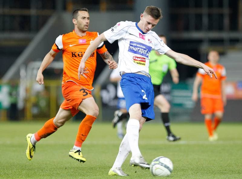 Football. T-Mobile Ekstraklasa. Podbeskidzie Bielsko Biala - Zaglebie Lubin. 27.05.2014