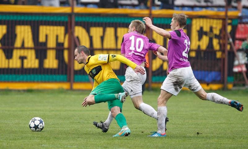 Football. I Liga. Dolcan Zabki - GKS Katowice. 23.04.2014