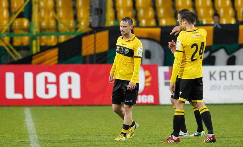 Football. I Liga. GKS Katowice - Kolejarz Stroze. 26.04.2014