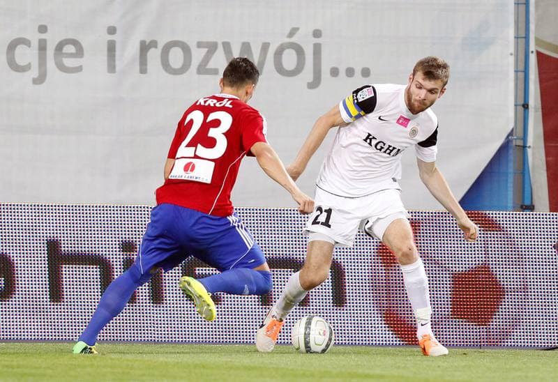 Football. T-Mobile Ekstraklasa. Piast Gliwice - Zaglebie Lubin. 23.05.2014