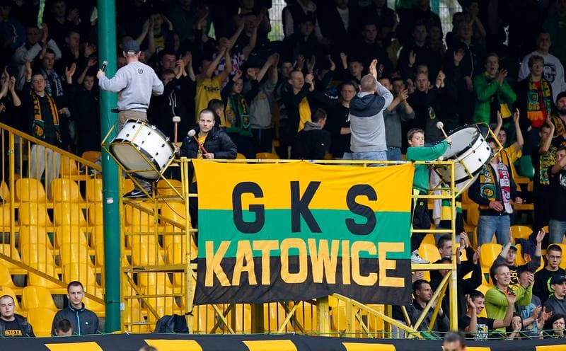 Football. I Liga. GKS Katowice - Kolejarz Stroze. 26.04.2014