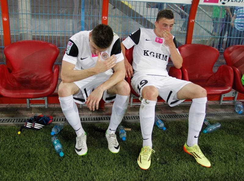 Football. T-Mobile Ekstraklasa. Piast Gliwice - Zaglebie Lubin. 23.05.2014