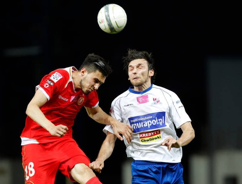Football. T-Mobile Ekstraklasa. Podbeskidzie Bielsko Biala - Widzew Lodz. 22.05.2014