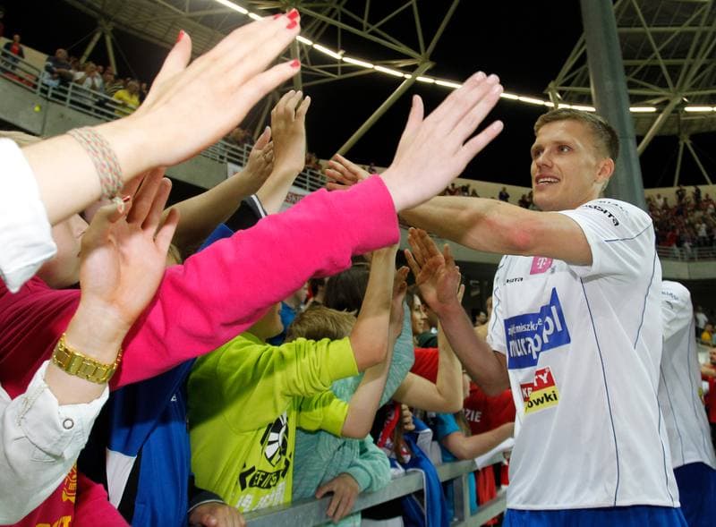 Football. T-Mobile Ekstraklasa. Podbeskidzie Bielsko Biala - Widzew Lodz. 22.05.2014