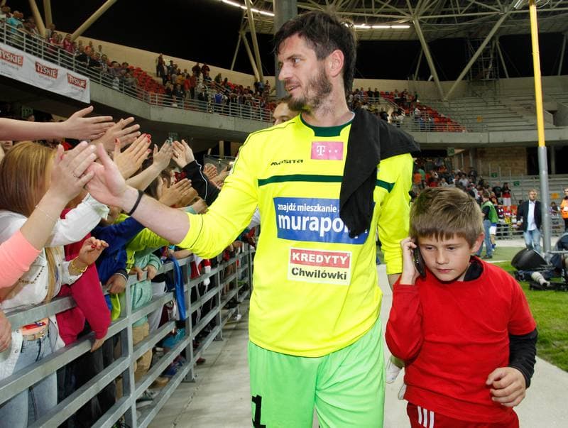 Football. T-Mobile Ekstraklasa. Podbeskidzie Bielsko Biala - Widzew Lodz. 22.05.2014