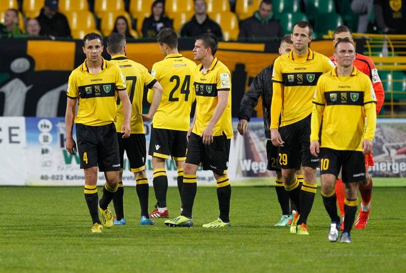 Football. I Liga. GKS Katowice - Kolejarz Stroze. 26.04.2014