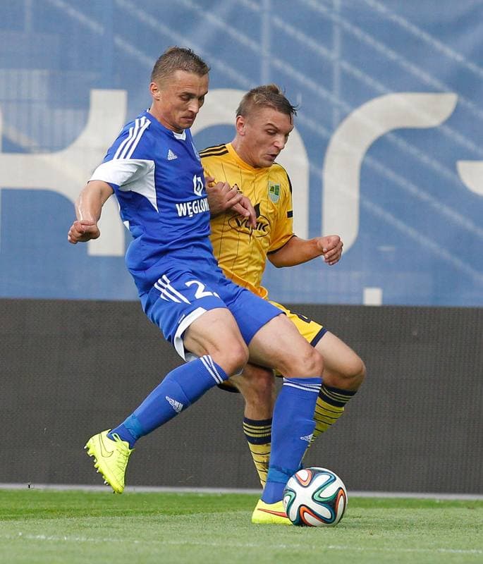 Football. UEFA Europa League. Ruch Chorzow - Metalist Kharkiv. 21.08.2014