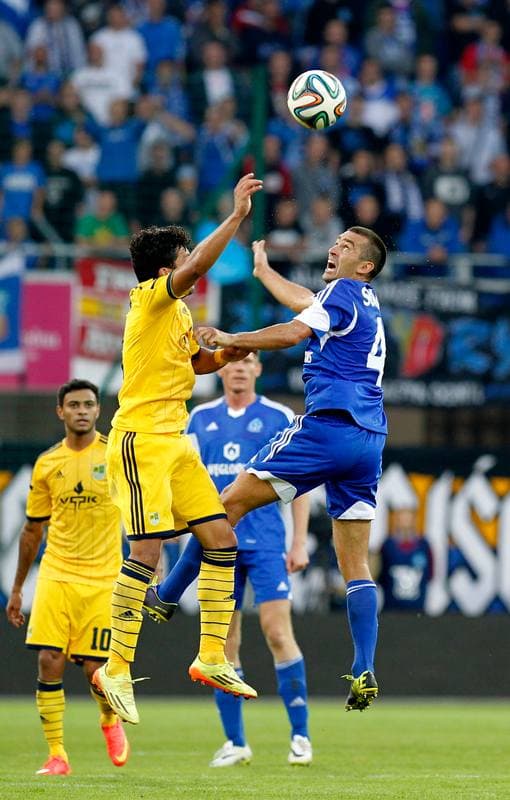 Football. UEFA Europa League. Ruch Chorzow - Metalist Kharkiv. 21.08.2014
