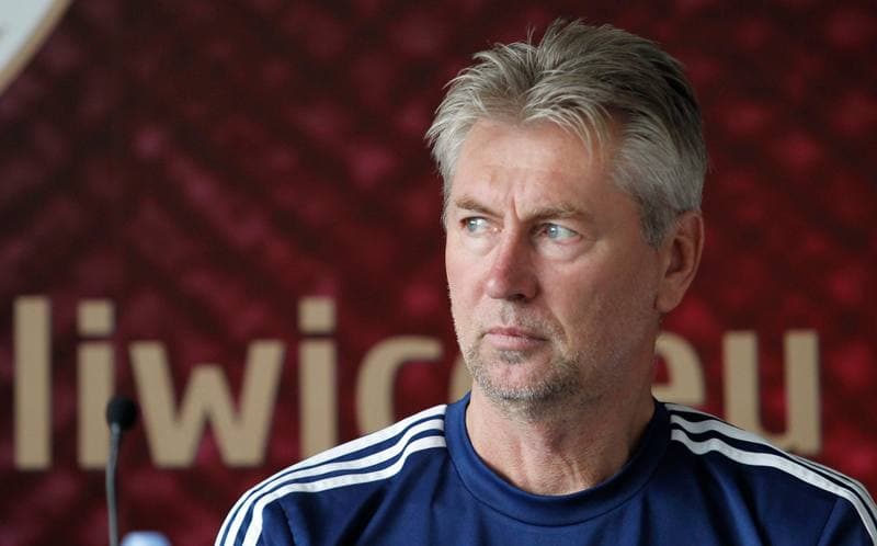 Football. Piast Gliwice. Press Conference. 14.08.2014