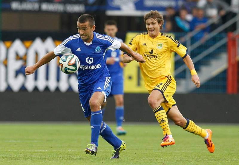 Football. UEFA Europa League. Ruch Chorzow - Metalist Kharkiv. 21.08.2014