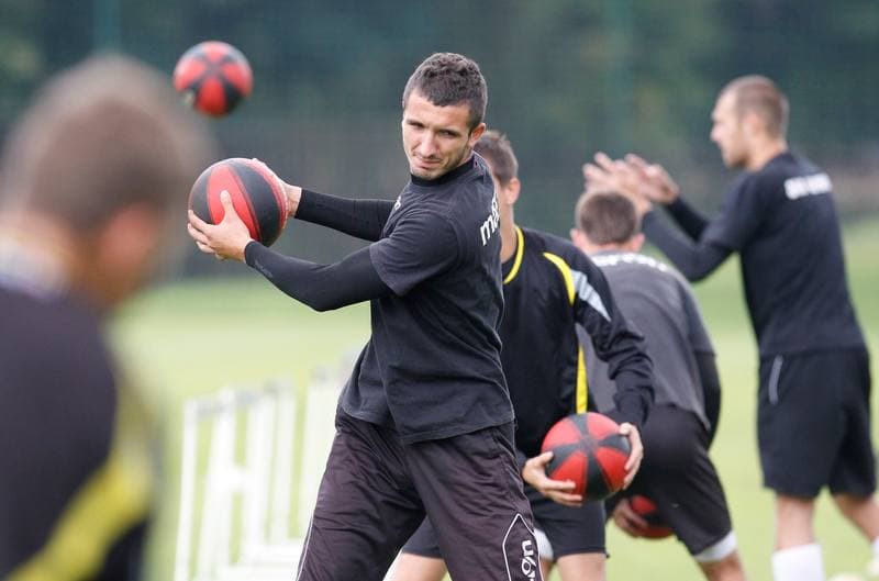 Football. GKS Katowice. Training. 25.01.2015