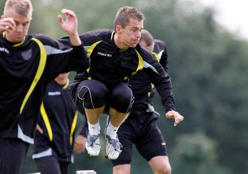 Football. GKS Katowice. Training. 25.01.2015