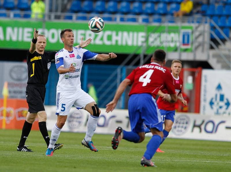 Football. T-Mobile Ekstraklasa. Piast Gliwice - Ruch Chorzow. 16.08.2014