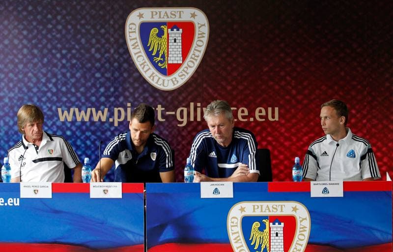 Football. Piast Gliwice. Press Conference. 14.08.2014
