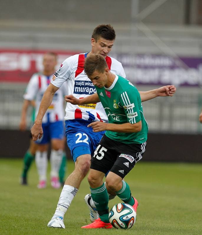 Football. T-Mobile Ekstraklasa. Podbeskidzie Bielsko Biala - GKS Belchatow. 18.08.2014