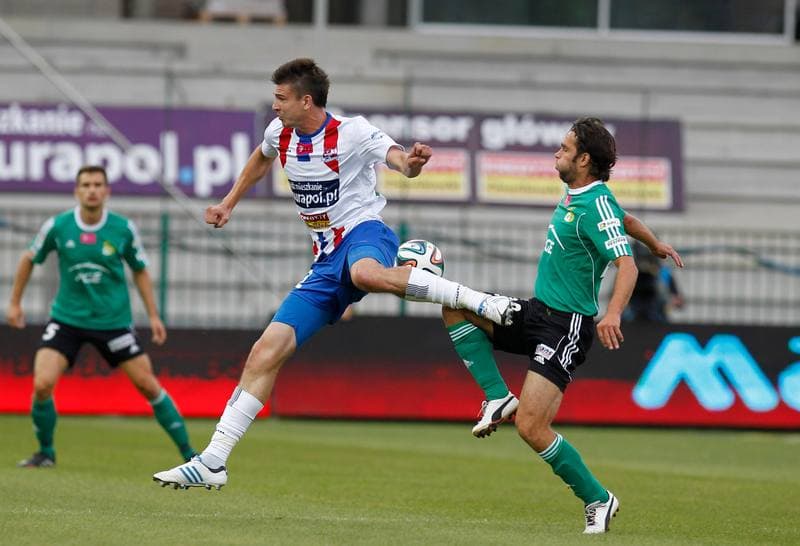 Football. T-Mobile Ekstraklasa. Podbeskidzie Bielsko Biala - GKS Belchatow. 18.08.2014