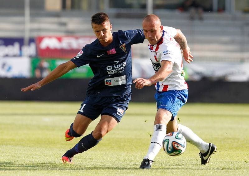 Football. T-Mobile Ekstraklasa. Podbeskidzie Bielsko Biala - Pogon Szczecin. 18.07.2014