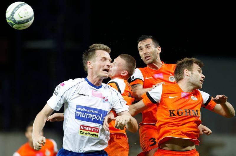 Football. T-Mobile Ekstraklasa. Podbeskidzie Bielsko Biala - Zaglebie Lubin. 27.05.2014