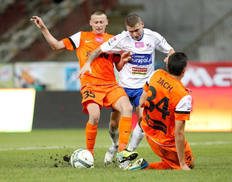 Football. T-Mobile Ekstraklasa. Podbeskidzie Bielsko Biala - Zaglebie Lubin. 27.05.2014