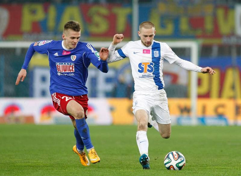 Football. T-Mobile Ekstraklasa. Piast Gliwice - Lech Poznan. 23.11.2014