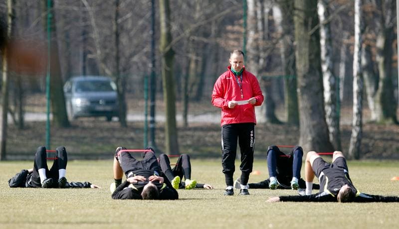 Football. GKS Katowice. Training. 25.01.2015