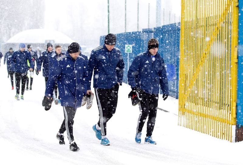 Football. Ruch Chorzow. Training. 05.01.2015