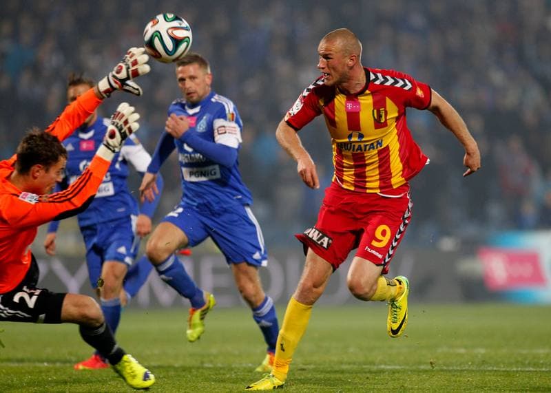 Football. T-Mobile Ekstraklasa. Ruch Chorzow - Korona Kielce. 07.04.2014