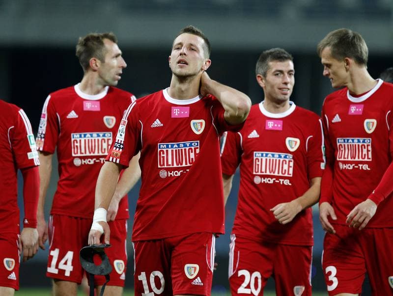 Football. T-Mobile Ekstraklasa. Podbeskidzie Bielsko Biala - Piast Gliwice. 03.11.2014