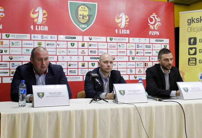 Football. GKS Katowice. Press Conference. 29.10.2014